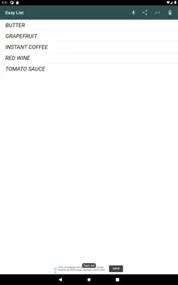 Easy List android App screenshot 1